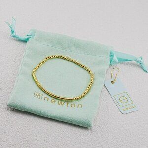 🆕✨Enewton Gold Faceted Curved Tube Bead Stretch Bracelet